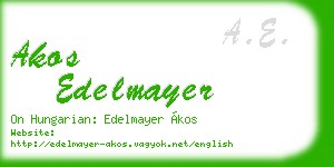 akos edelmayer business card