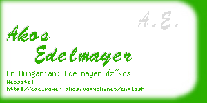 akos edelmayer business card